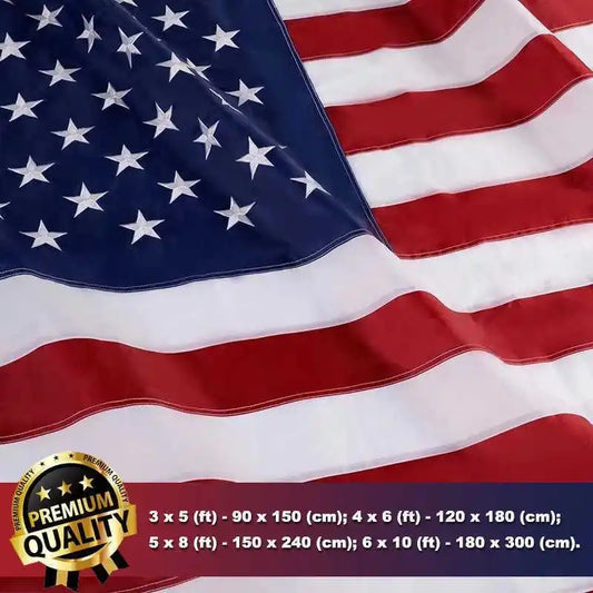 Oxford Nylon American Flag  Embroidered Stars