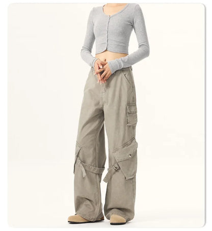 American Retro Casual Wide Leg  Pants