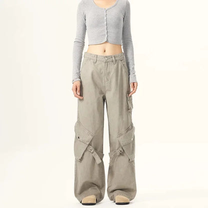 American Retro Casual Wide Leg  Pants