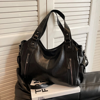 Dual Zipper Handbag