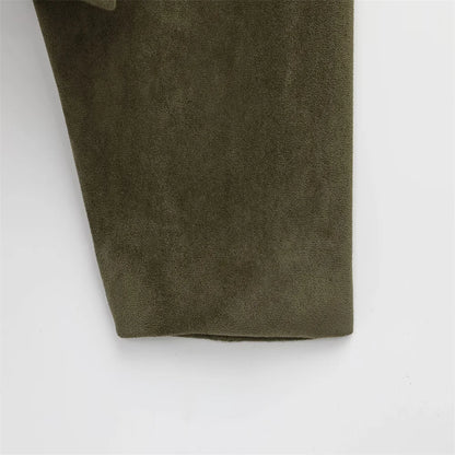 Faux Suede Loose Fit Stylish  Jacket