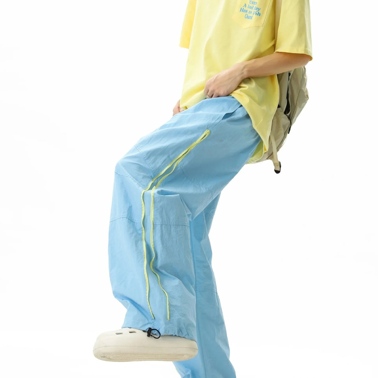 Nylon Quick Dry  Side Zipper Trousers Pants