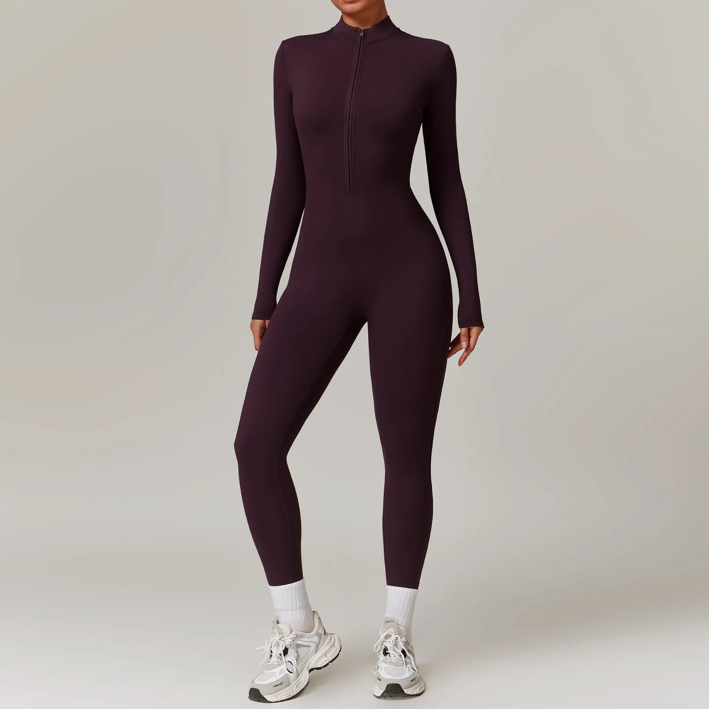 Zipper Yoga Rompers Jumpsuit