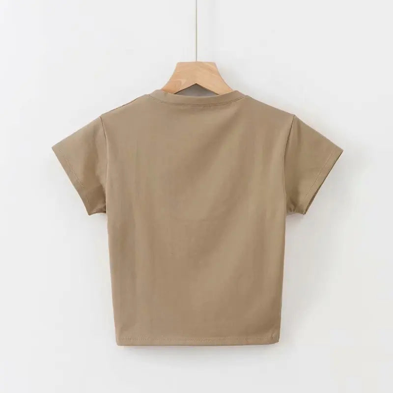 U-Neck High Waist T Shirt