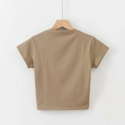 U-Neck High Waist T Shirt