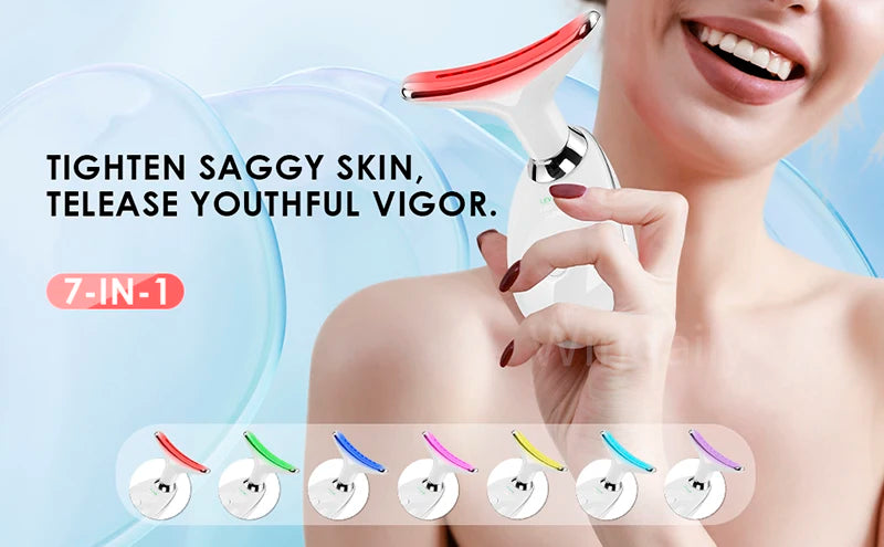 Household Thermal Neck Lifting & Firming Anti-Wrinkle Electric Face Massager –  Skin Tightening & Face Rejuvenation Device