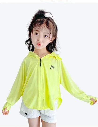 Kids  UV Resistant  Ice Silk Sun Protection Hoodie
