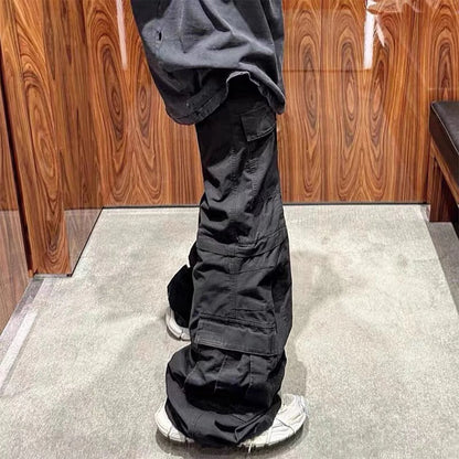 Street Flared Detachable  Cargo  Pants