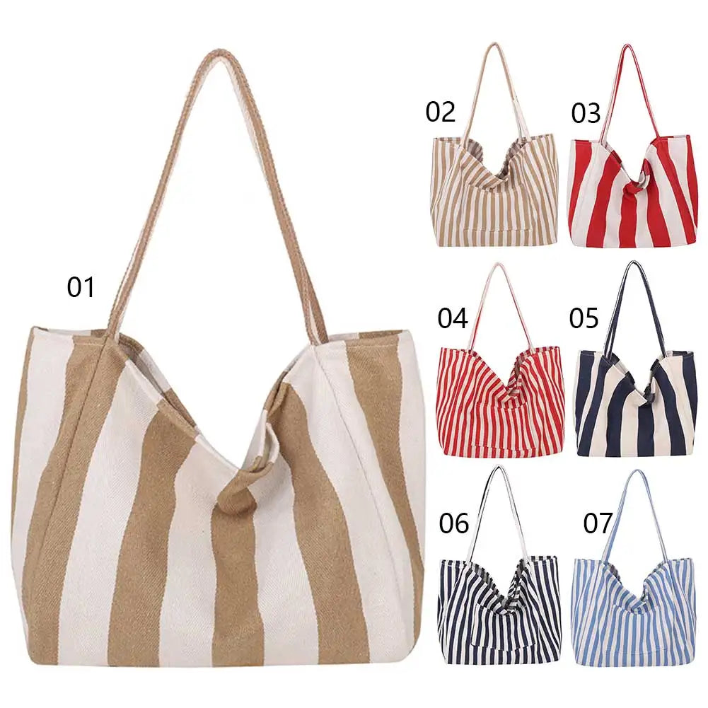 Luxury Striped Shoulder Bag
