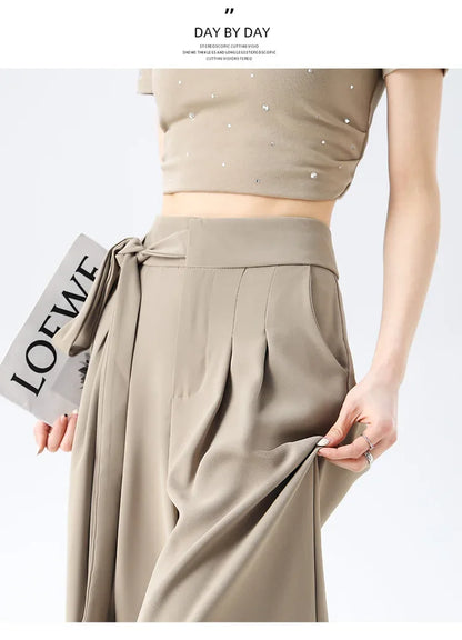 Korean Style Wide Leg Suit Pants