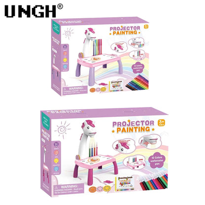 Children led projector drawing table educational board  toys for children