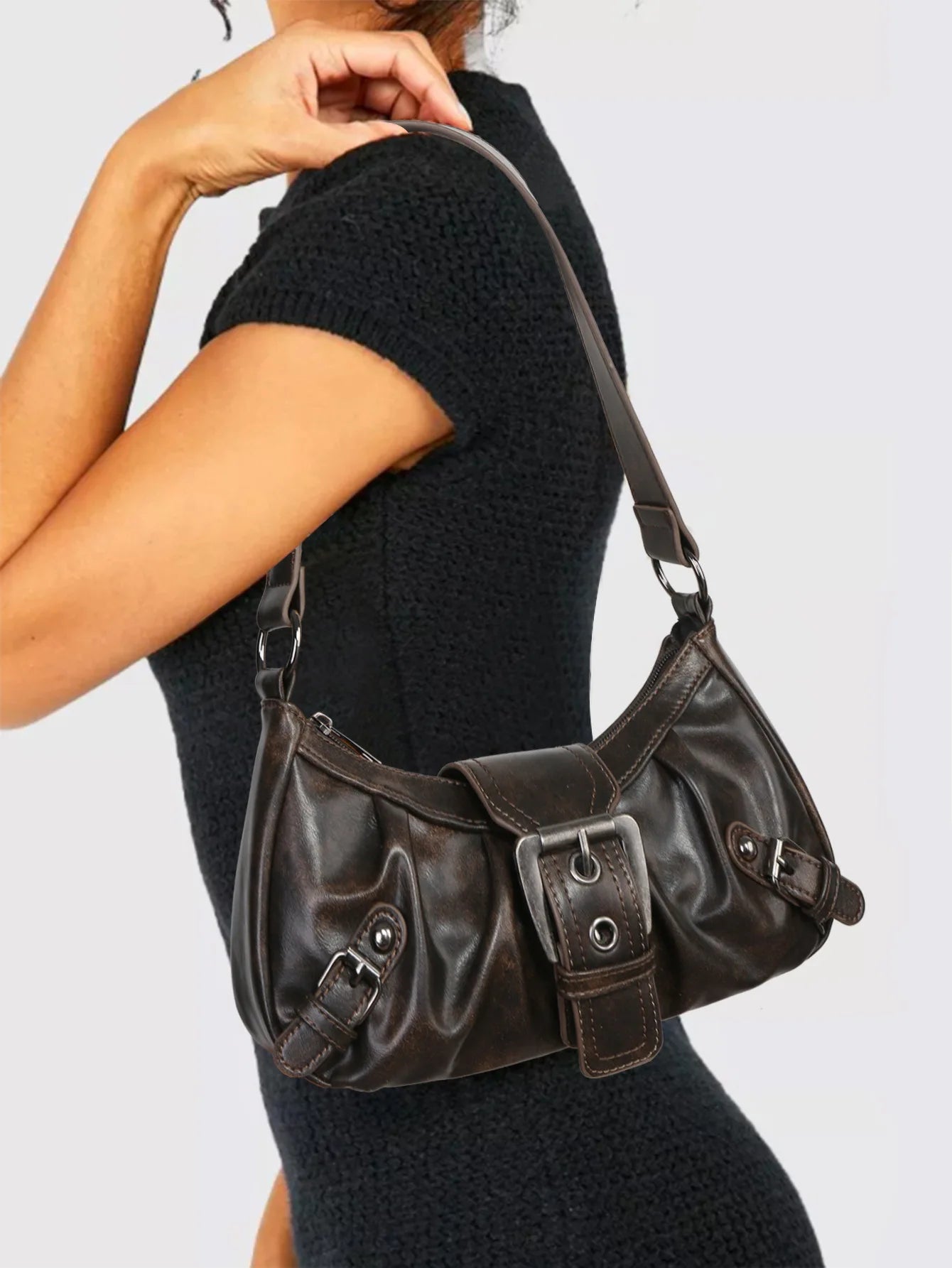 Spicy Girl Y2K Wasteland Leather Bag