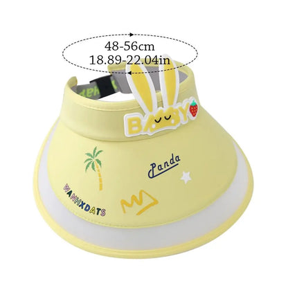 Rabbit Ear Empty Top Fan Hat USB Rechargeable