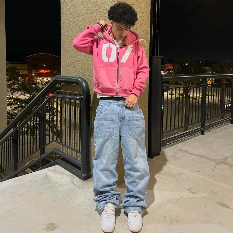 Cherry Blossom unisex Hip Hop  Jeans