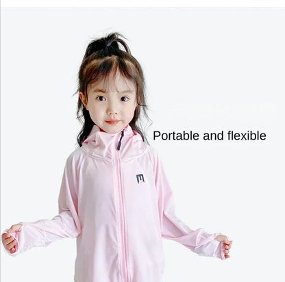 Kids  UV Resistant  Ice Silk Sun Protection Hoodie