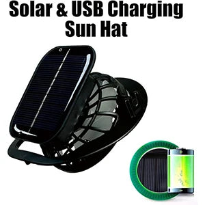 UPF 50+ Wide Brim Solar Fan & Charging Hat