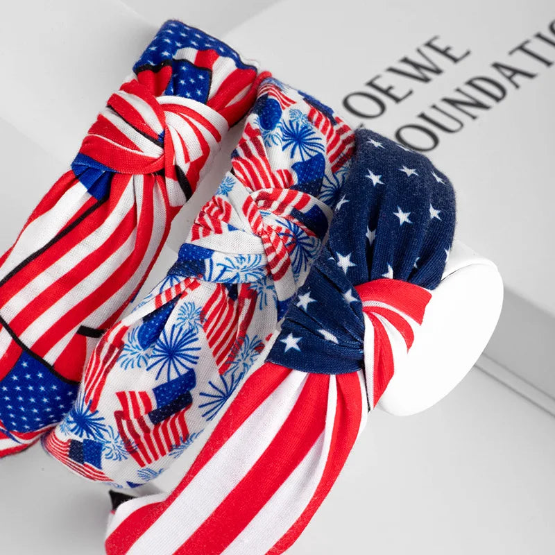 USA Fourth of July Flag Print Headband