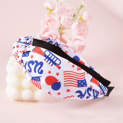 USA Fourth of July Flag Print Headband