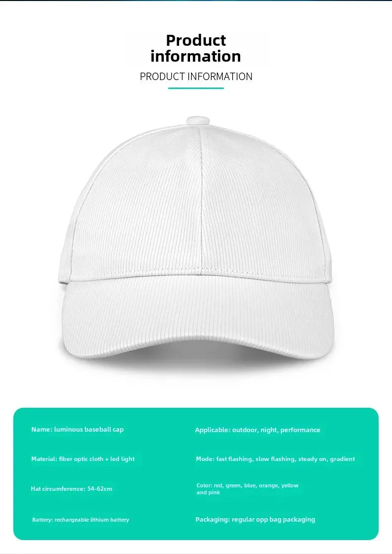 Fiber Optic Glowing  Cap