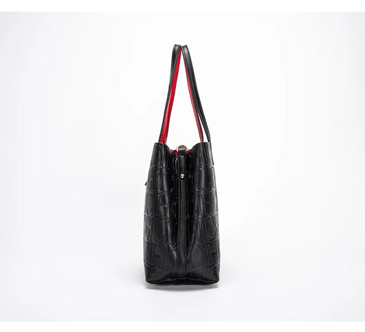 Embossed Leather Handbag
