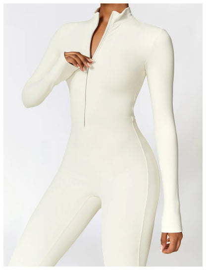 Zipper Yoga Rompers Jumpsuit