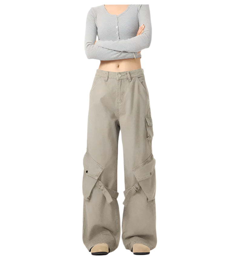 American Retro Casual Wide Leg  Pants