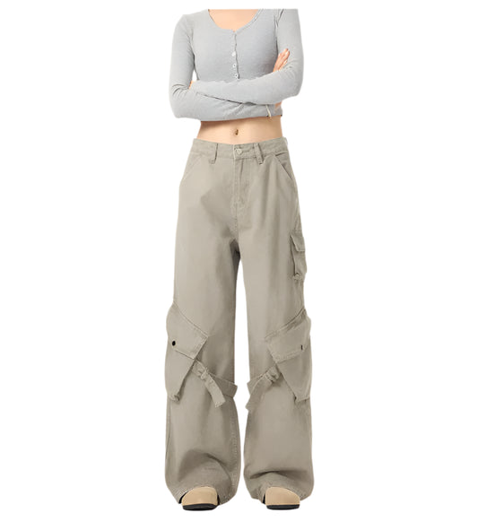 American Retro Casual Wide Leg  Pants