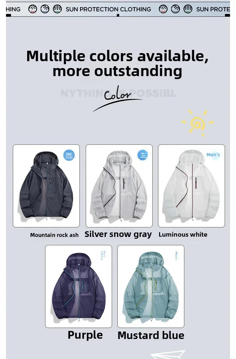 UPF50+  UV Protection Ultra Light Zipper Hoodie