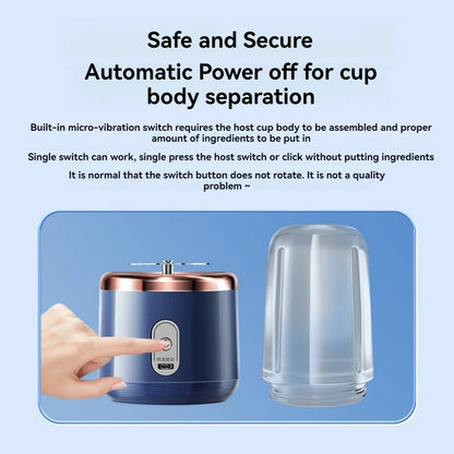 Electric Portable Smoothie Blender  Juice Cup Rechargeable Small Juice Cup