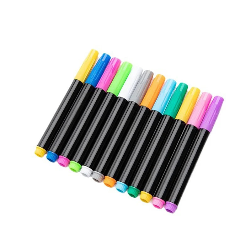 LED Luminous Blackboard Pen 12-color Erasable Liquid Colored Pen