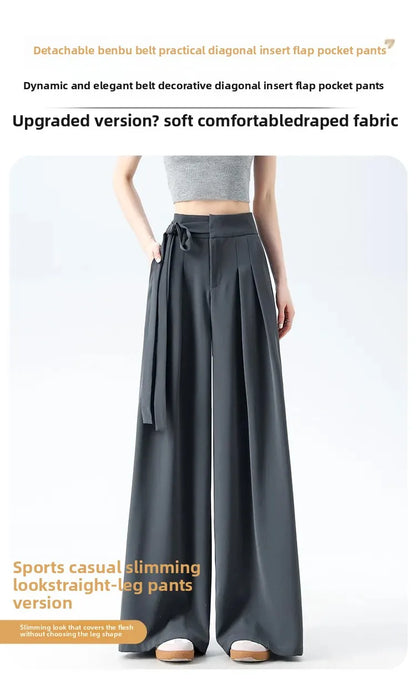 Korean Style Wide Leg Suit Pants