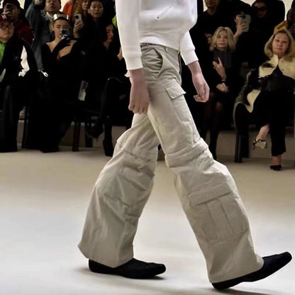 Street Flared Detachable  Cargo  Pants