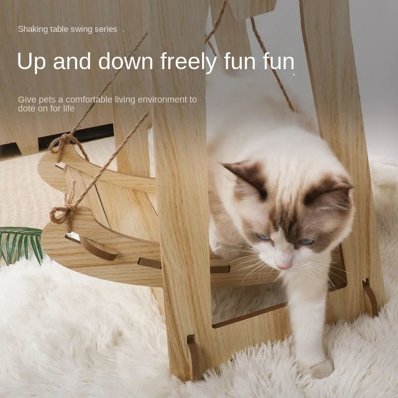 Cat Rocking Chair Removable Washable Anti-rollover