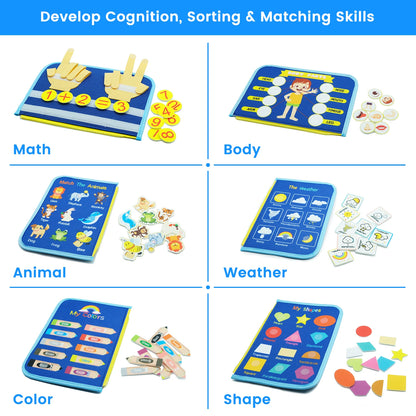 Montessori Busy Board  Activities Education Toys Basic Dress Motor Skills