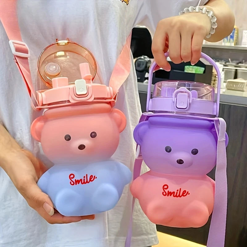 Cute Bear Water Bottle  1pc