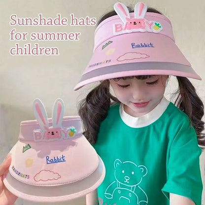 Rabbit Ear Empty Top Fan Hat USB Rechargeable