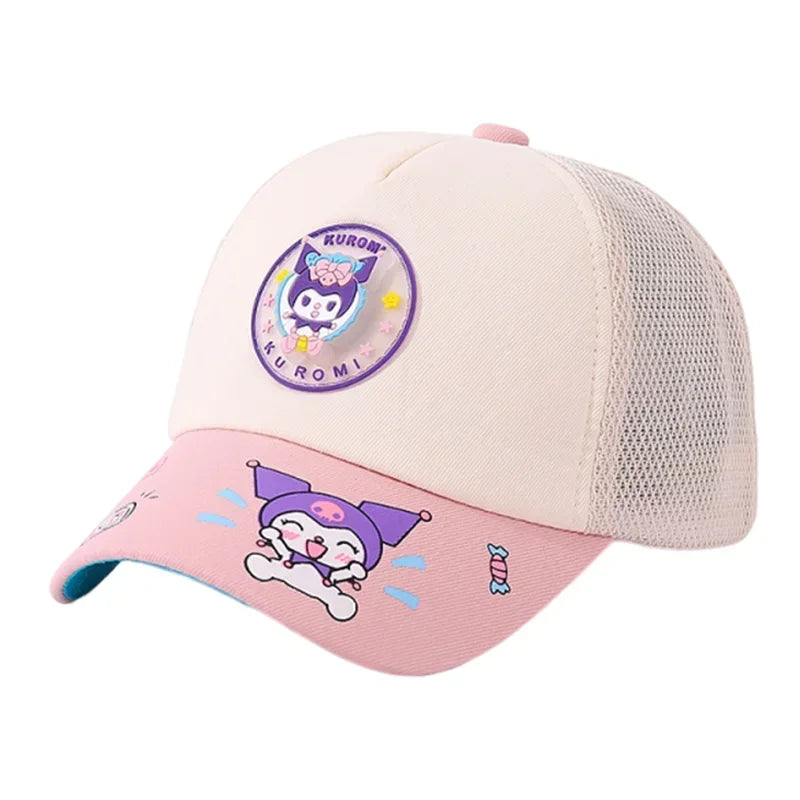 Anime Cartoon Sanrio Kuromi Caps 2-8 Years Kids Mesh Hat