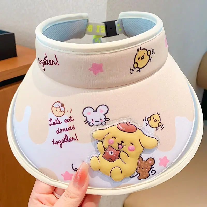 My Melody Cute Kuromi Anti-Uv  Sun kids Hat