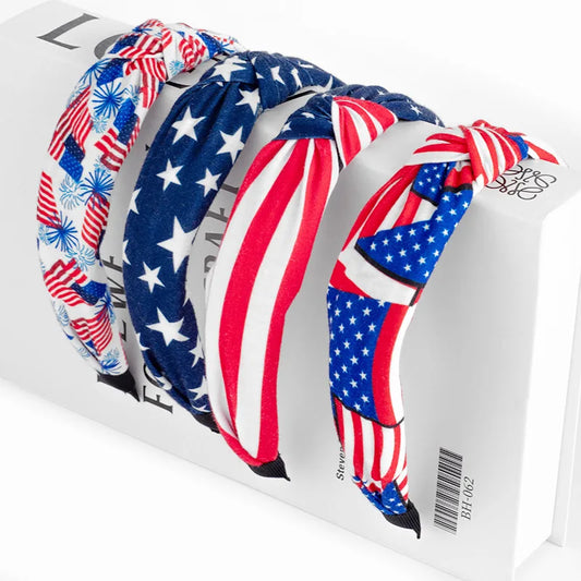 USA Fourth of July Flag Print Headband