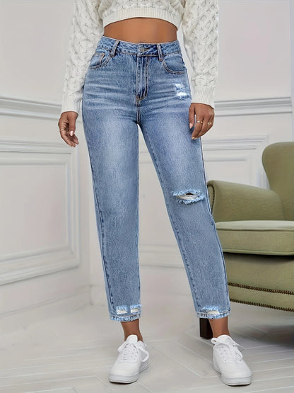 Washed Ripped Jeans |Spring and Summer