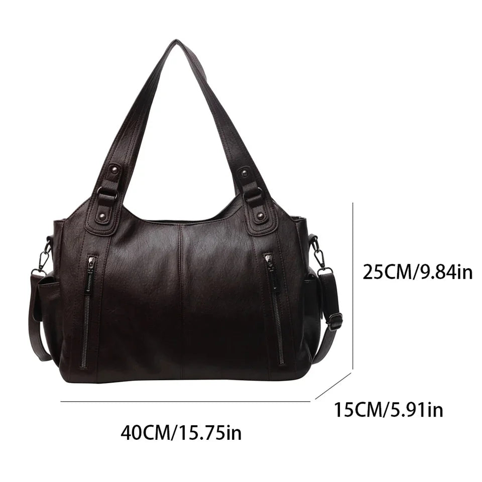 Dual Zipper Handbag