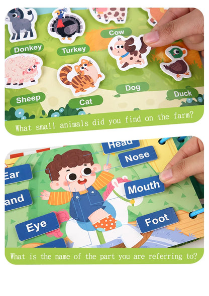 Montessori Baby Busy book Early Learning Education Toy