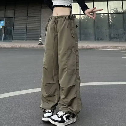 American Retro Street Girl Workwear Pants