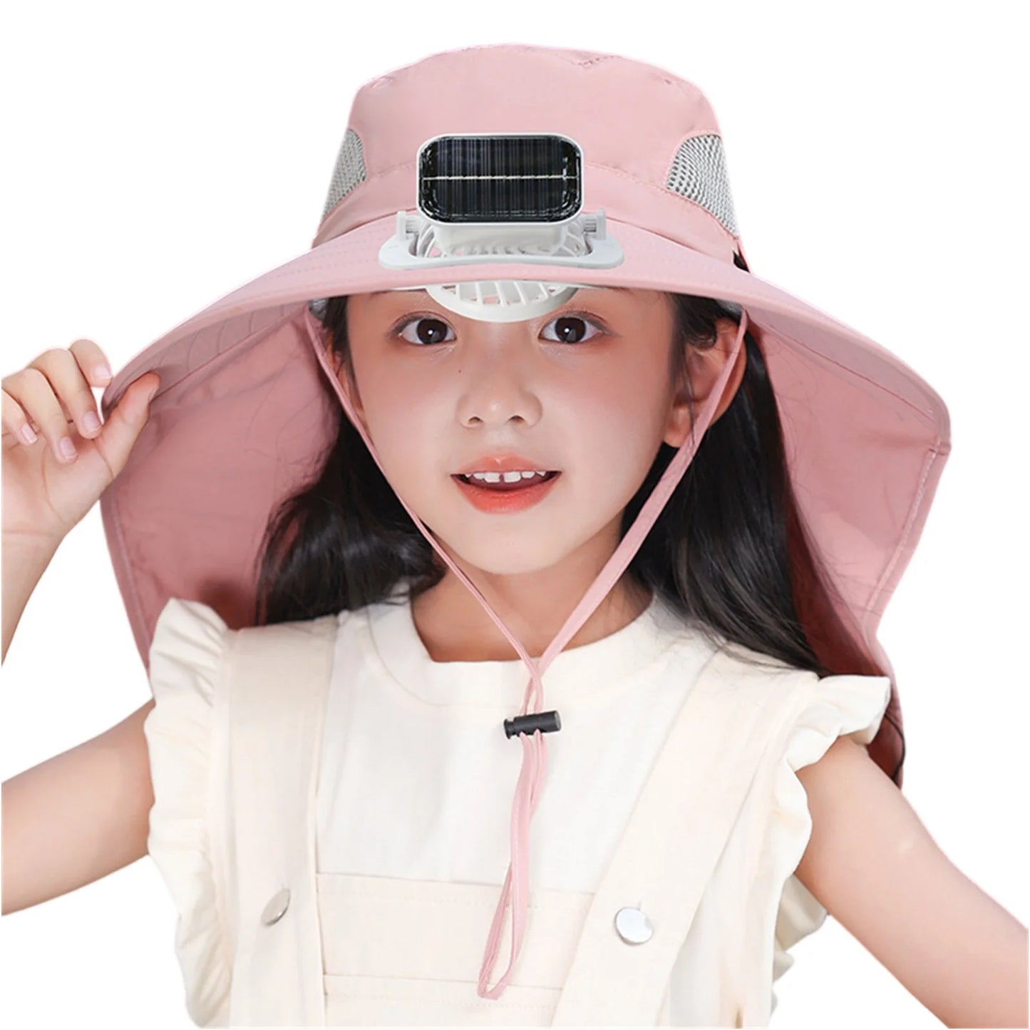 UV Protection Kids Solar/USB Charging Fan Hat For Outdoor activity