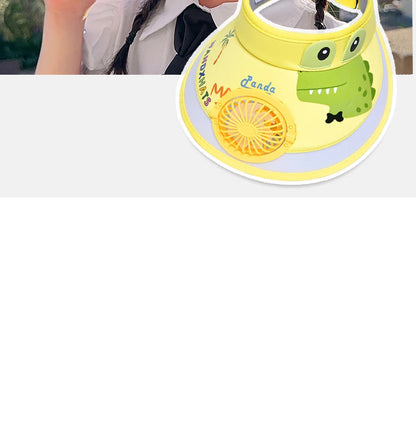 UV Protection Charging Fan Cap
