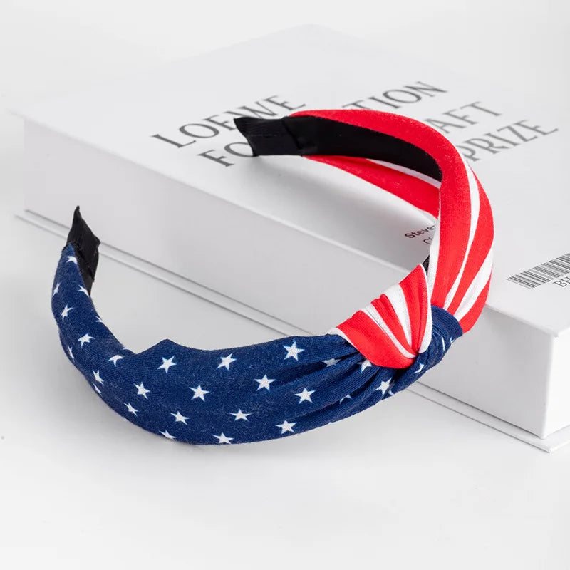 USA Fourth of July Flag Print Headband