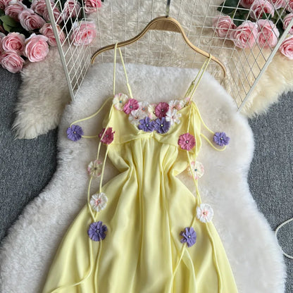 Boho Bloom – Colorful  Floral Chiffon Dress