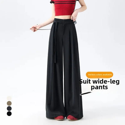 Korean Style Wide Leg Suit Pants