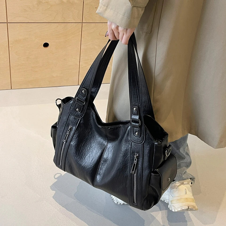 Dual Zipper Handbag