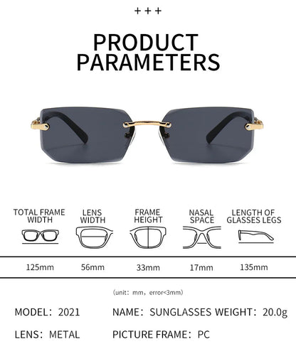 Rimless Travel Sunglasses